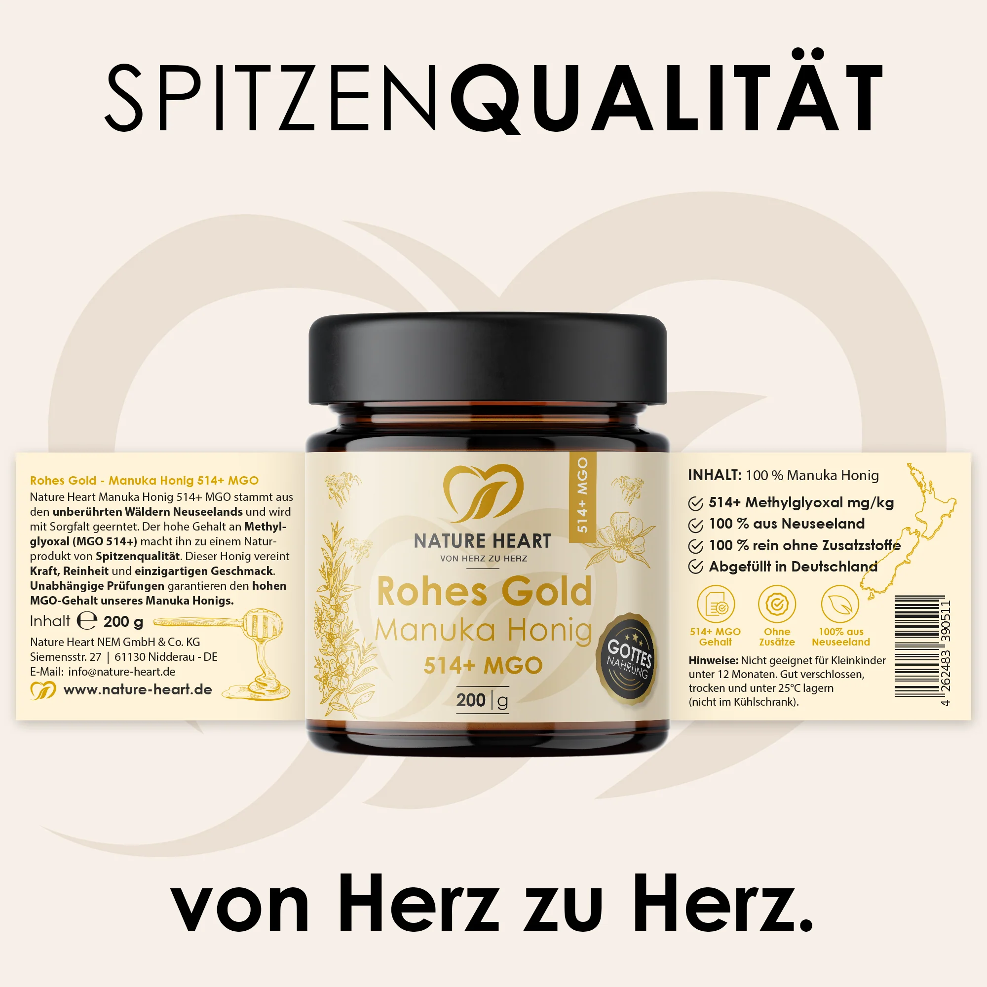 Rohes Gold - Manuka Honig 514+ MGO - Image 3