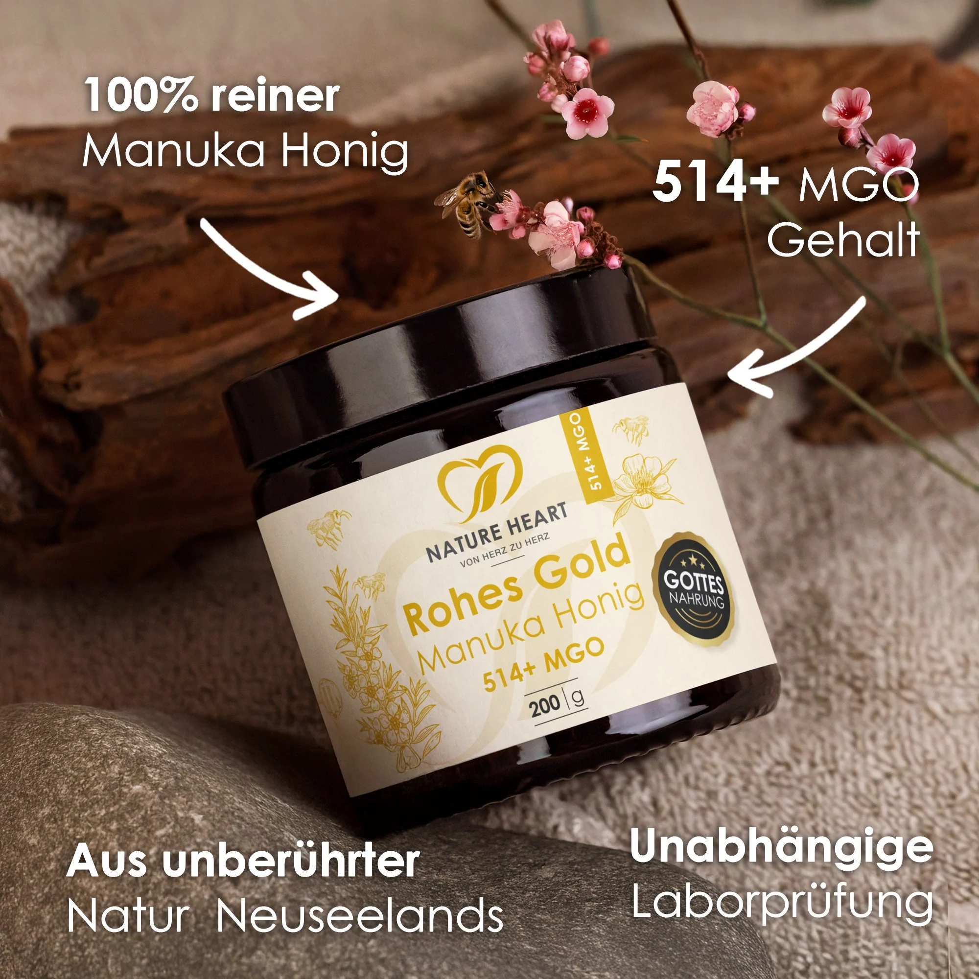 Rohes Gold - Manuka Honig 514+ MGO - Image 4