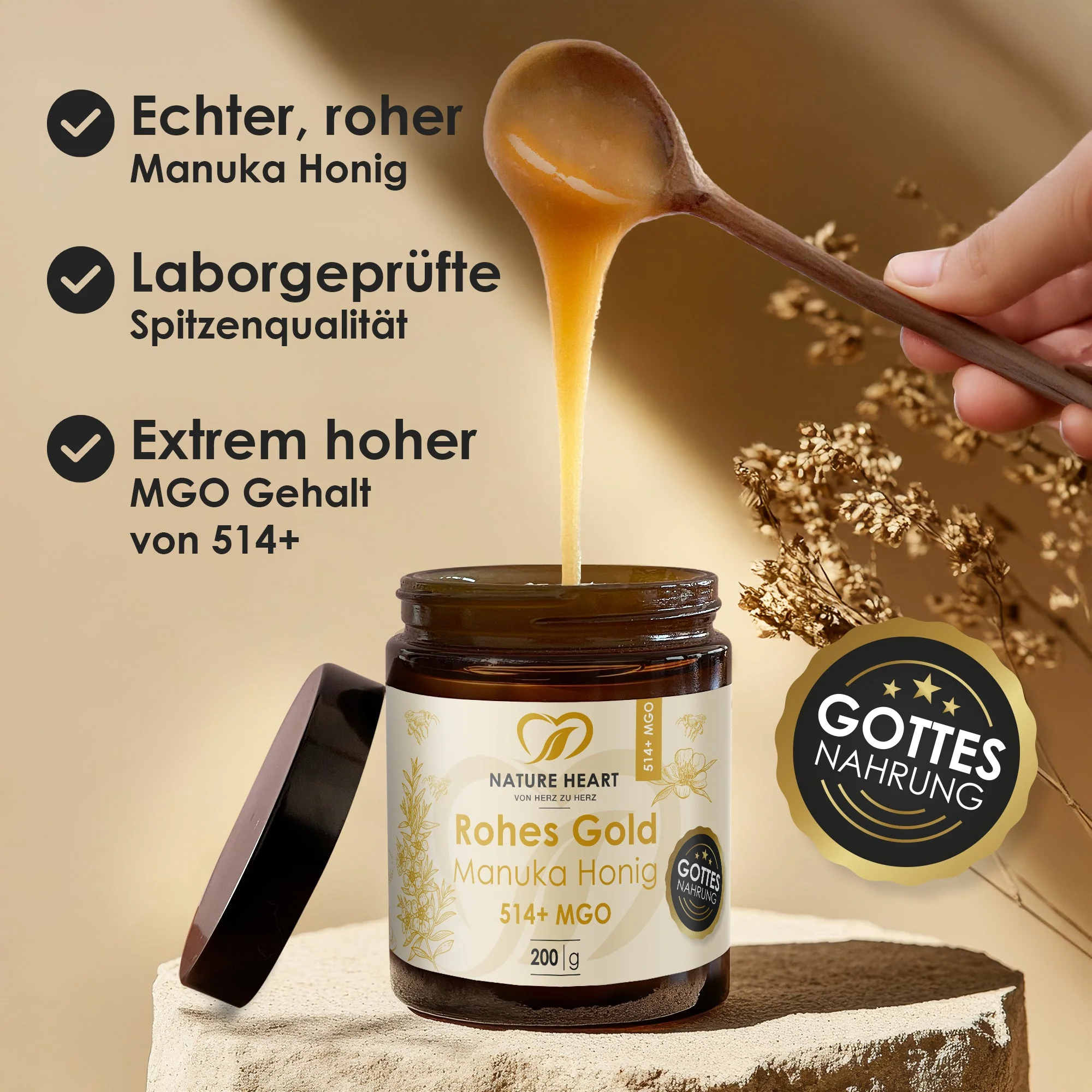 Rohes Gold - Manuka Honig 514+ MGO - Image 5